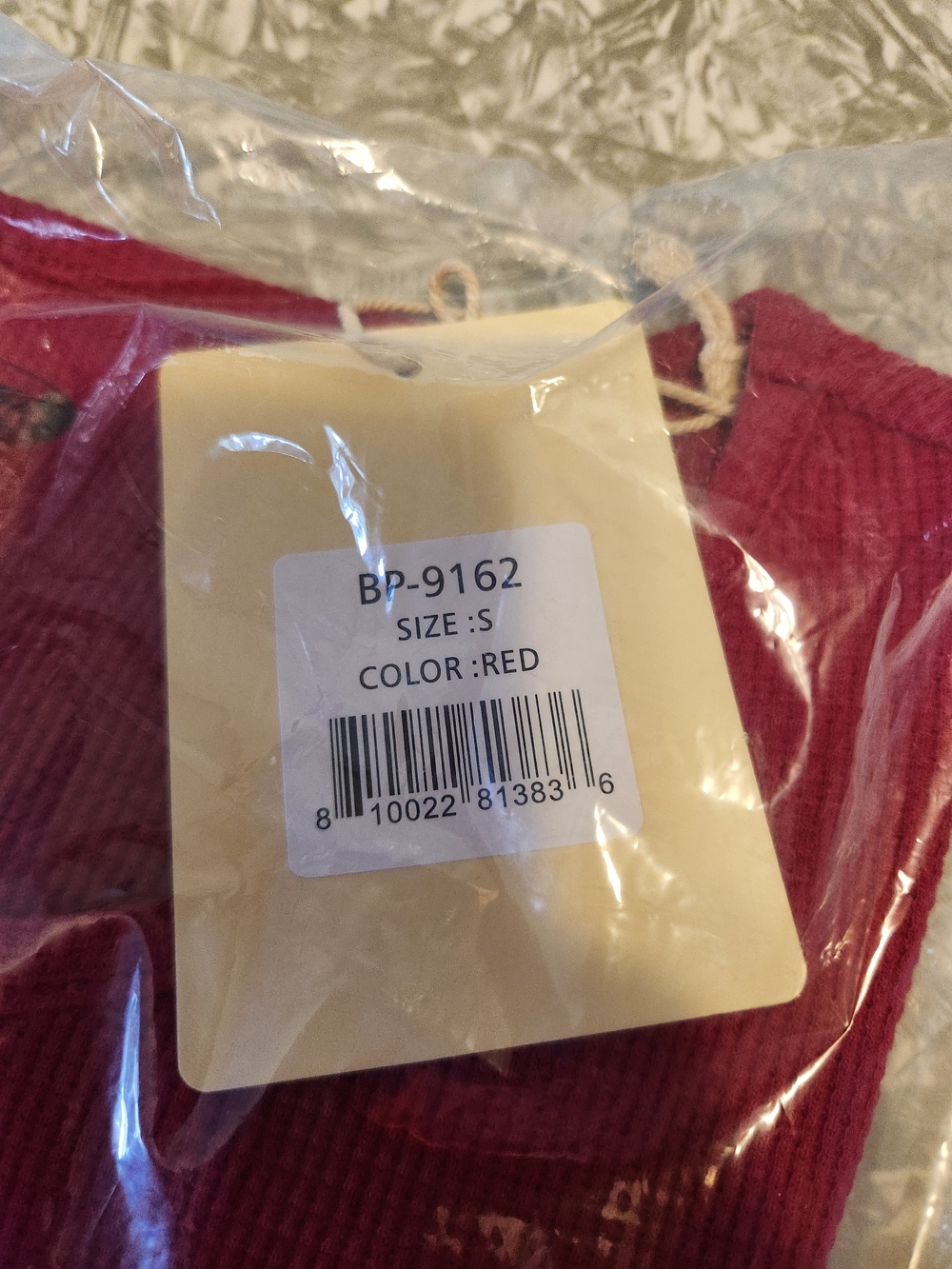 Backpacker's Red Ribbed Long Sleeve Tee - Picture 9 of 10